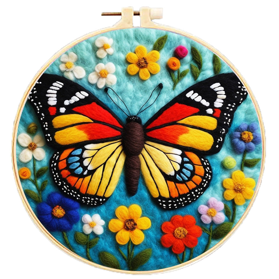 Embroidery Needle Felt Blanket Painting Kit - House Decor & Crafts