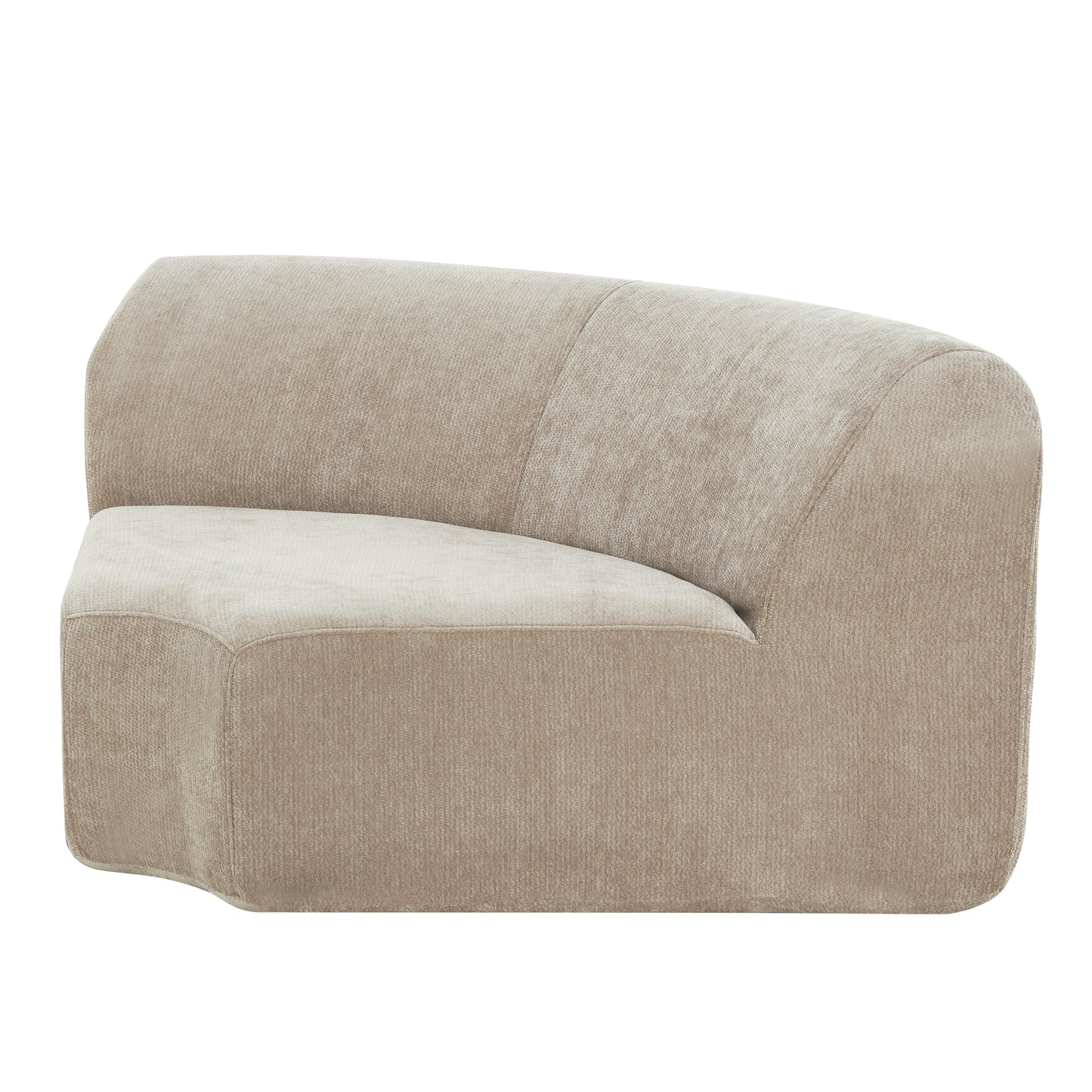 111" Modern Curved Sectional Sofa with Ottoman - Espresso