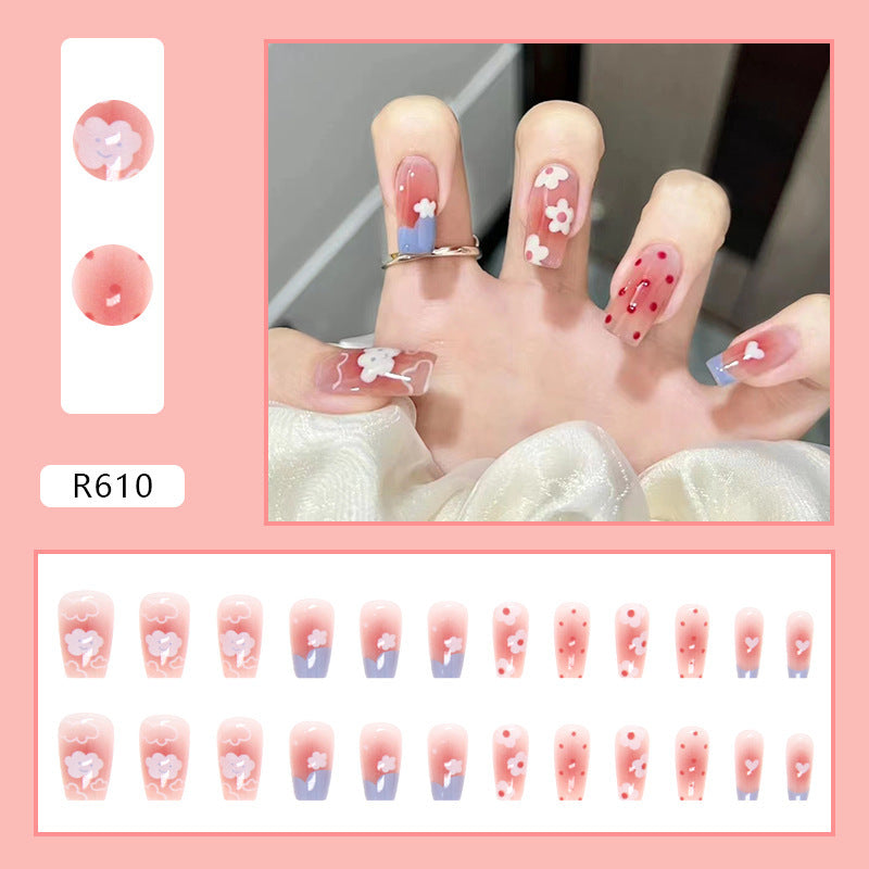Kids Fake Nails Cartoon Animal Design Short Length Nail Art Set - Cute & Playful