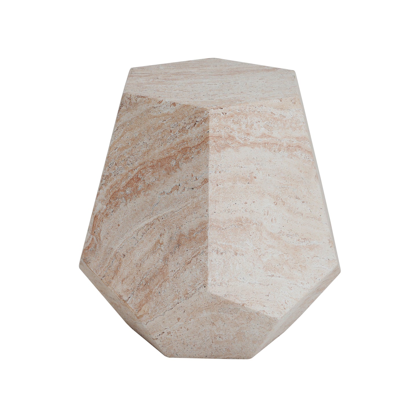 Lightweight Concrete Hexagonal Accent Table - Beige
