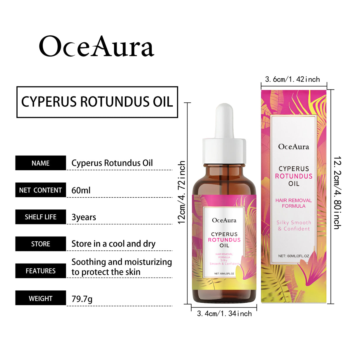 Hair Removal Soothing Oil - 60ml Post-Hair Care