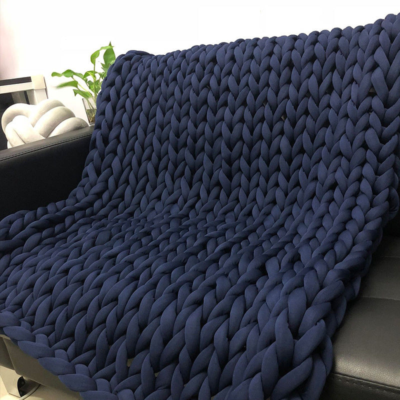 Cross Border Hand Woven Wool Blanket - Thick & Soft Home Bedding