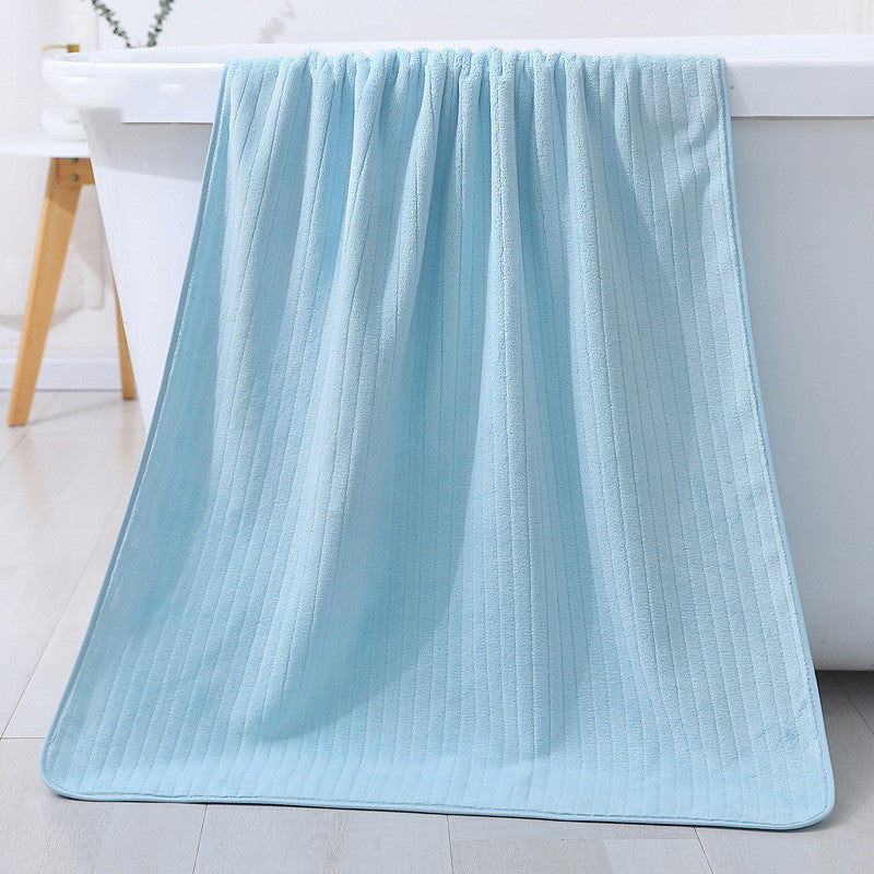 Large Coral Fleece Bath Towel - Thickened Swim & Beach Towel 70x140cm