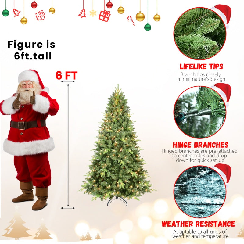 9ft Green PE/PVC Christmas Tree with 800 UL Lights