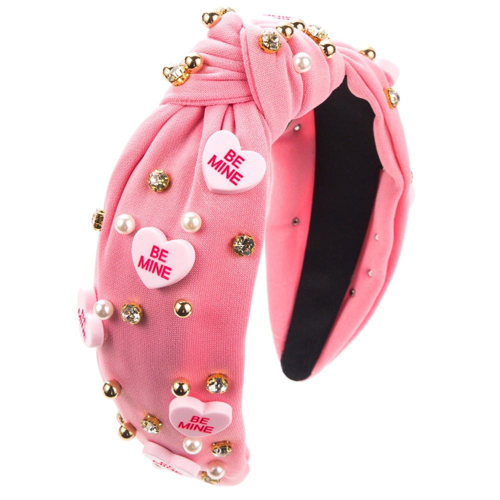 Rhinestone Pearl Hair Headband for Women