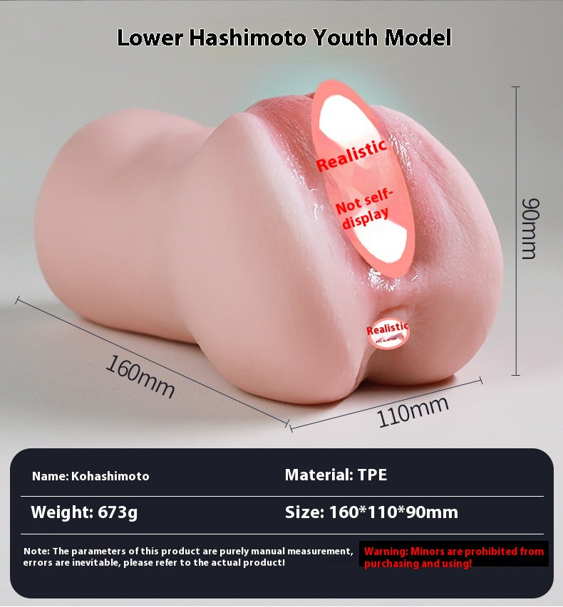 Men's Silicone Anal and Vaginal Massager - TPE, Manual Control