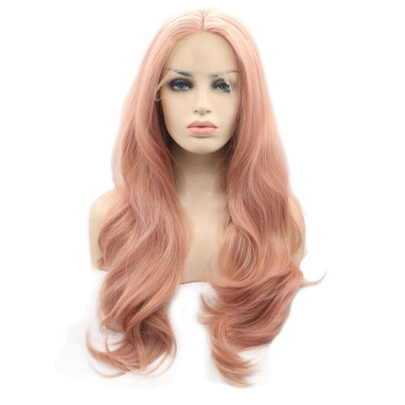 Big Wave Synthetic Front Lace Wig - Pink