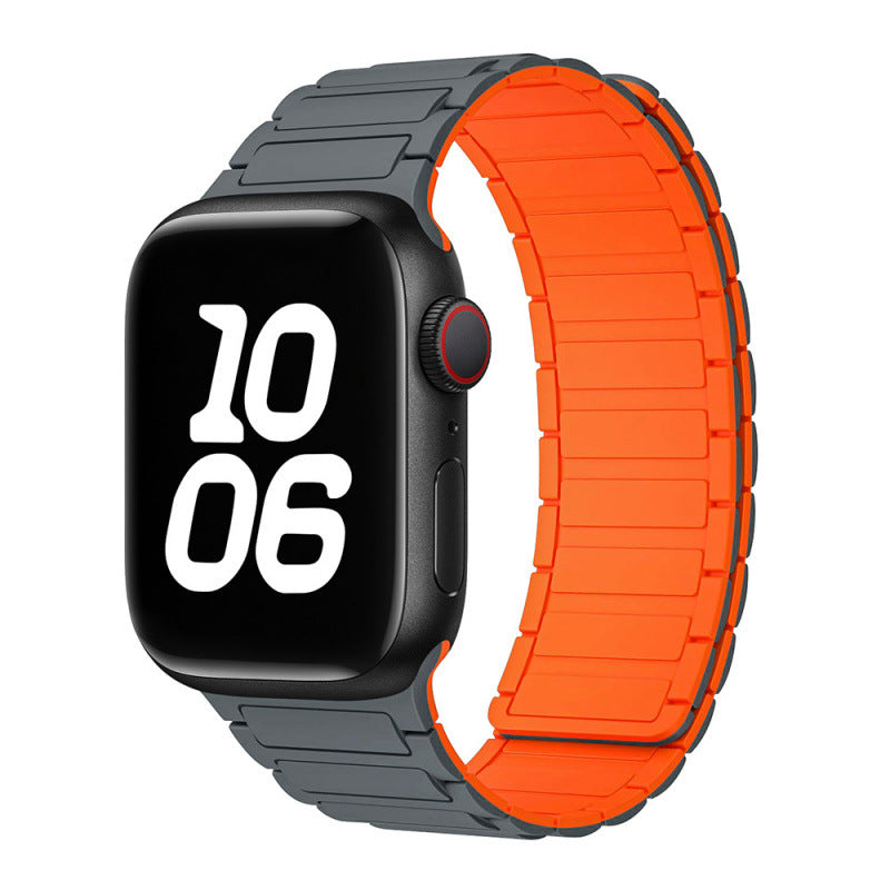 Magnetic Sports Silicone Watch Strap - Compatible with Apple Watch 38-49mm