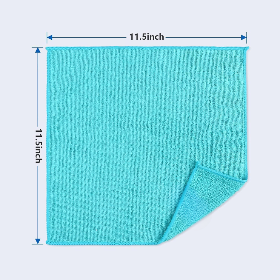 Ultra Soft Microfiber Cleaning Cloths - Pack of 12 Multicolor