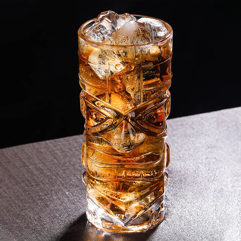 400ml Glass Cup with Modern Design for Home & Bar Use - Clear