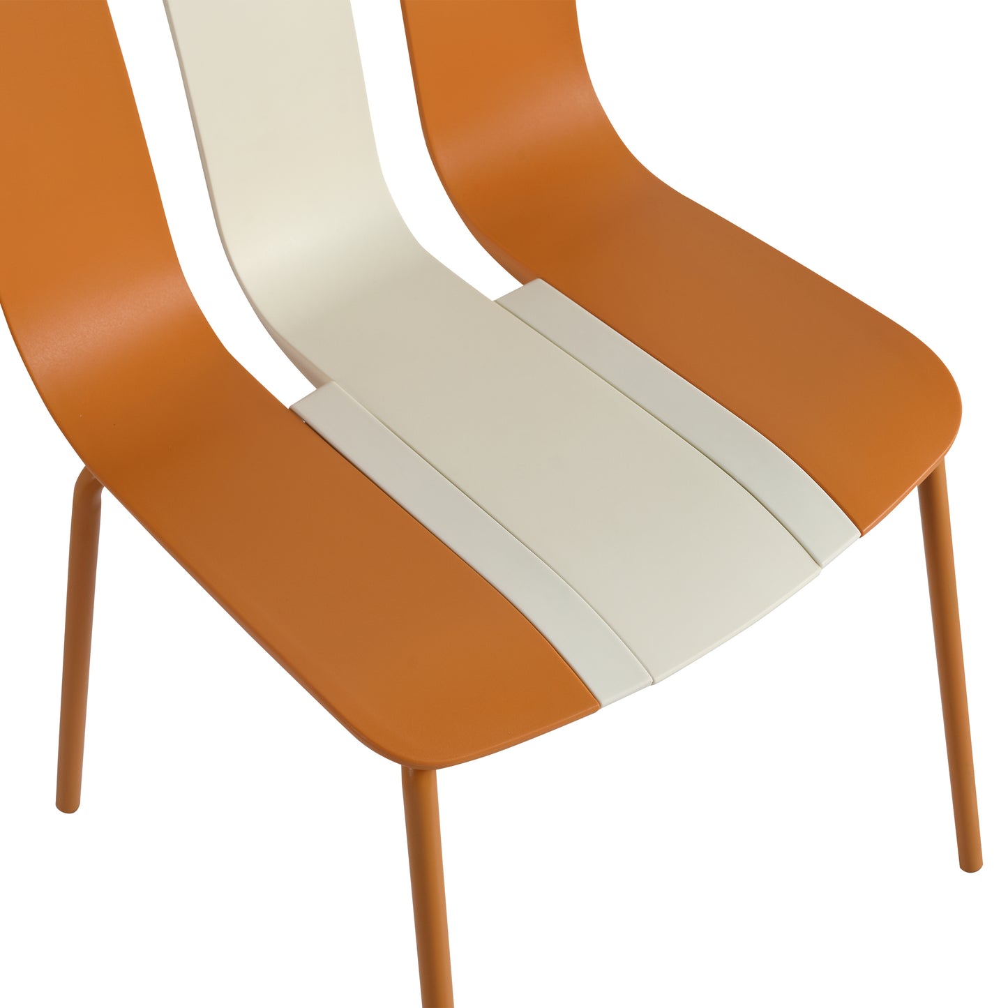 4-Pack Modern Striped Color Block Chairs - Indoor/Outdoor Seating