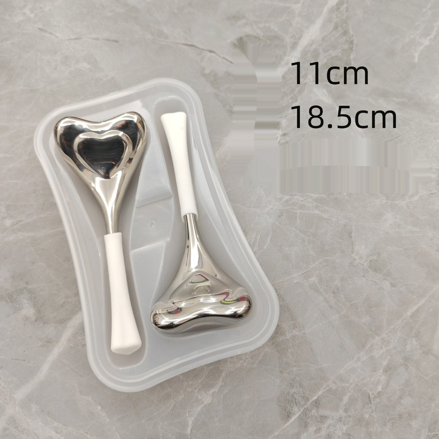 Stainless Steel Facial Ice Ball Massage Spoon - Hot & Cold Beauty Tool