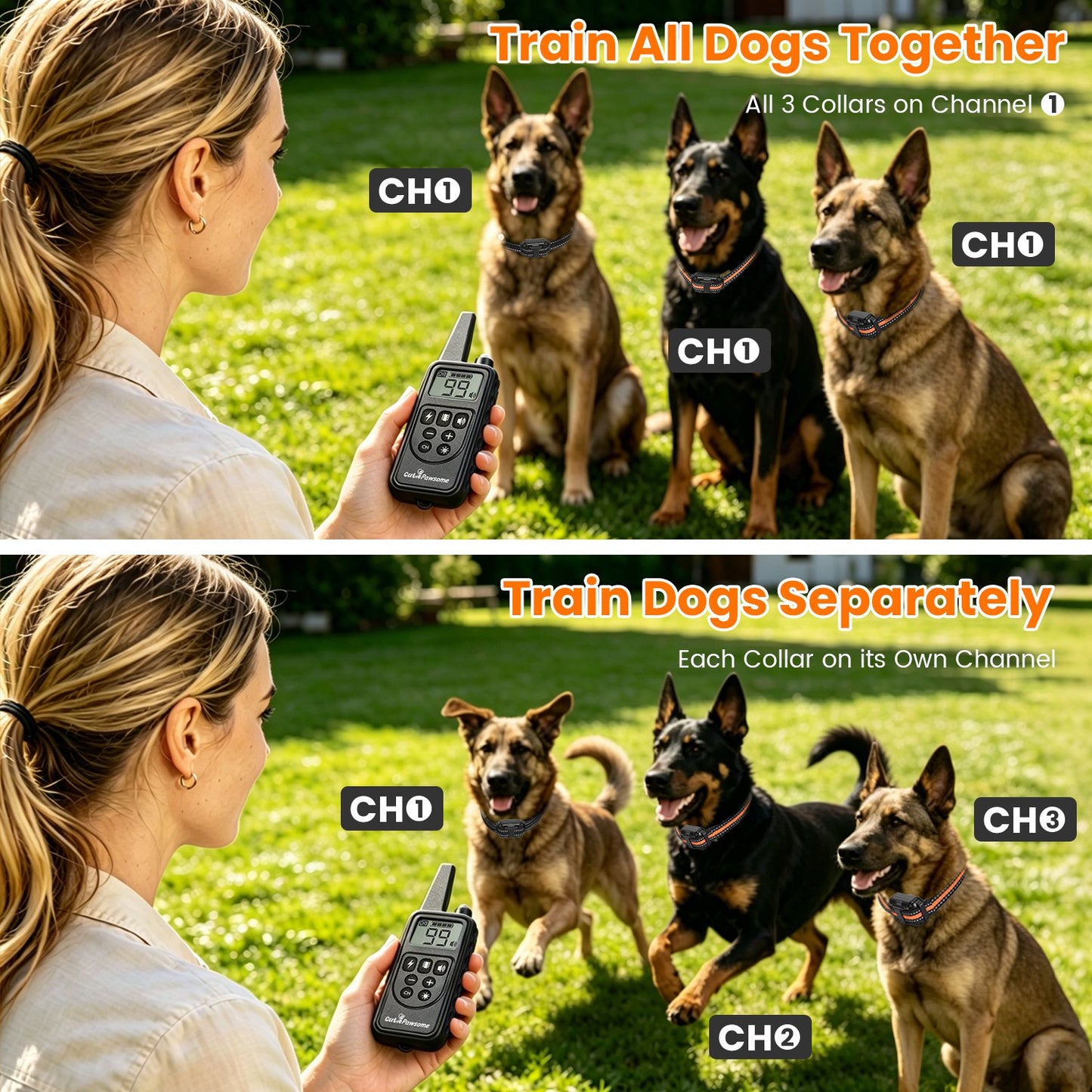 Dog Training Collar with Remote - Waterproof, Long Range, Multi-Mode
