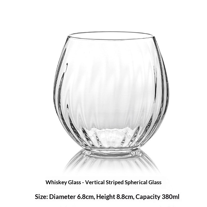 Lead-Free Glass Whiskey Shot Glass - Modern Minimalist Drinkware