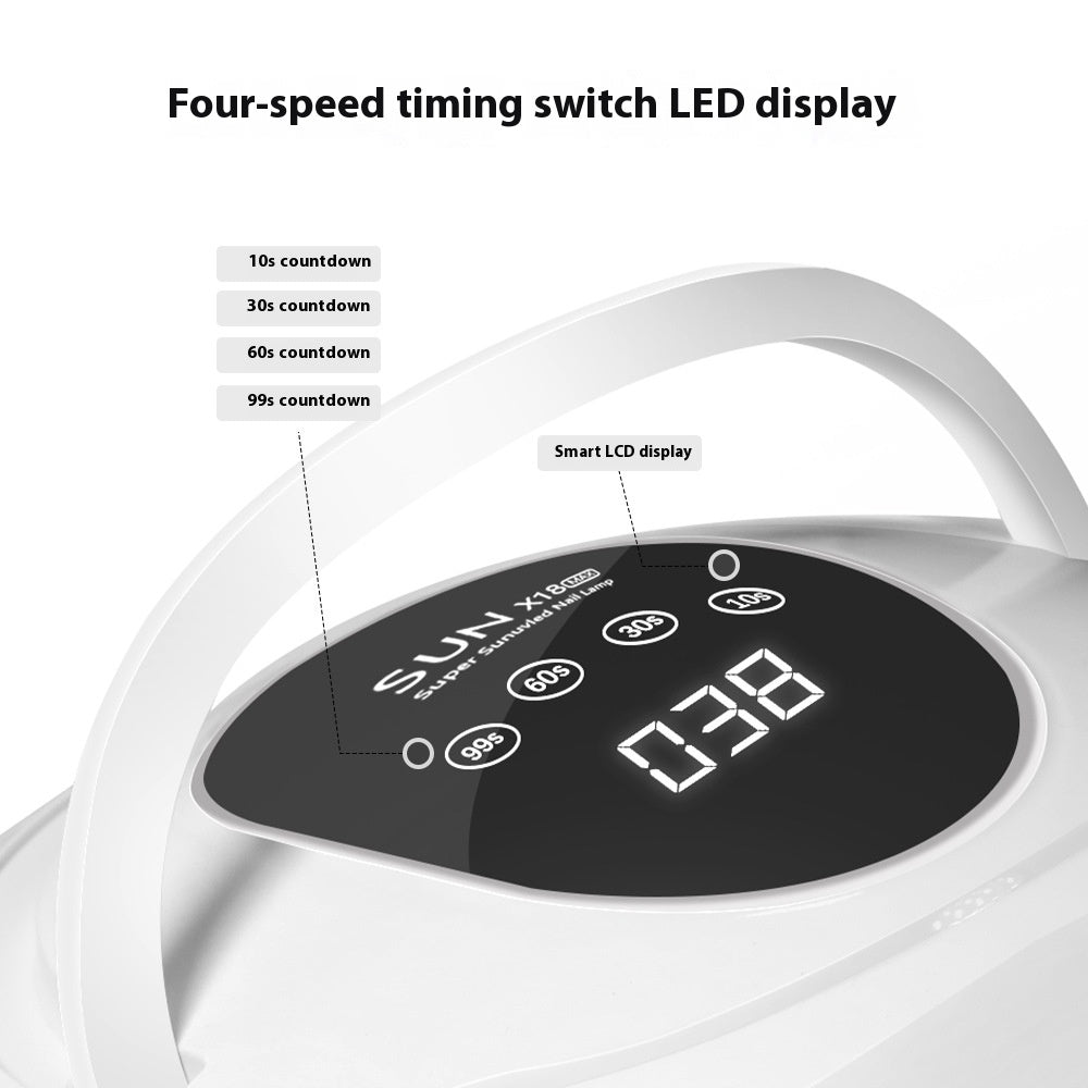 High Power 320W Nail Heating Lamp for Gel & UV Nail Art - Red Light
