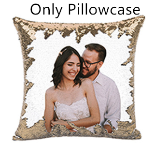 Sequin Custom Gift Pillow - Soft Velvet Cover with Color Options, 40x40cm
