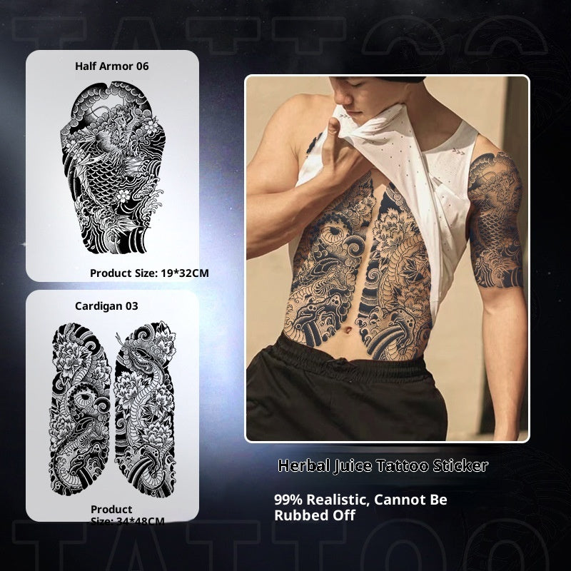 Temporary Tattoo Sticker - Water Transfer, Multiple Patterns