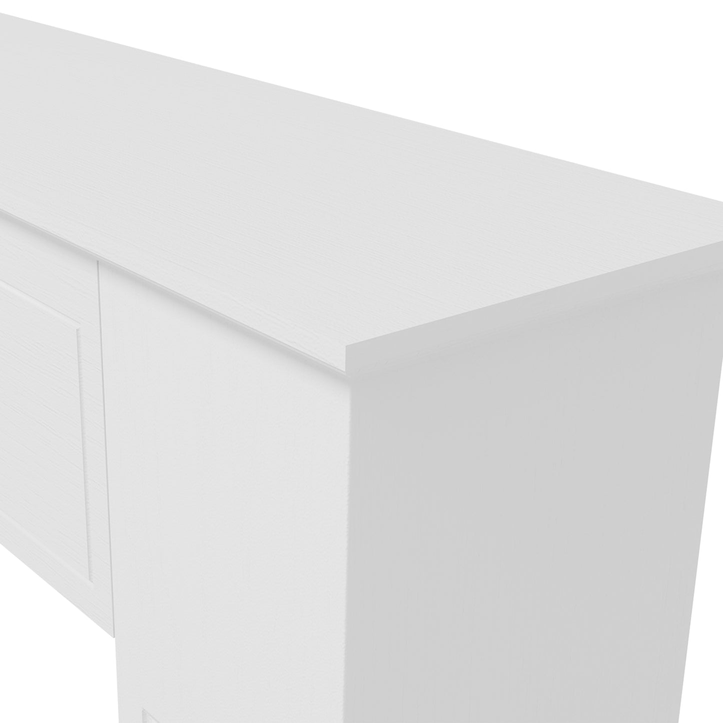 Freestanding Fireplace Surround with Leg - Modern White Mantel for Electric Fireplaces, 44.7" W x 40" H