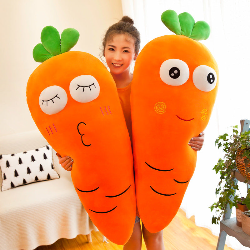 Radish Shape Plush Throw Pillow - Cute Carrot Design, Soft Home Decor