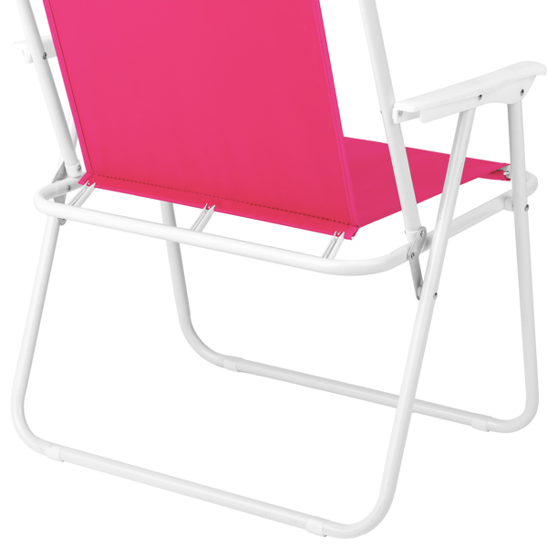 Folding Beach Chair with Detachable Umbrella - XL Size, Pink
