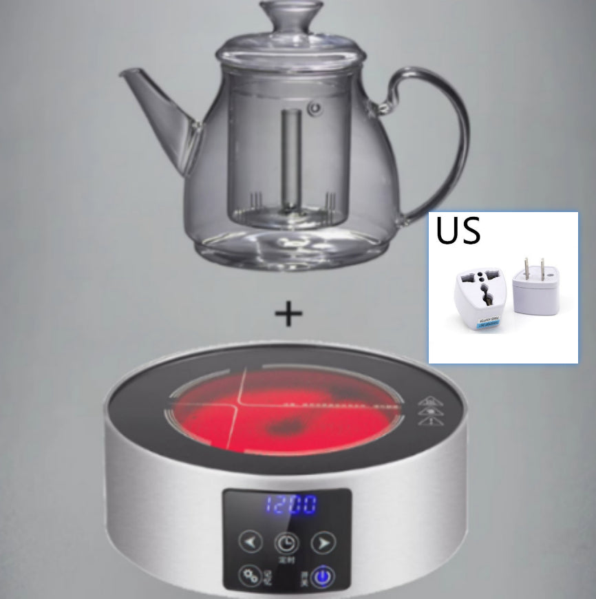 Large Capacity Glass Steam Teapot for Home Brewing - 1.5L