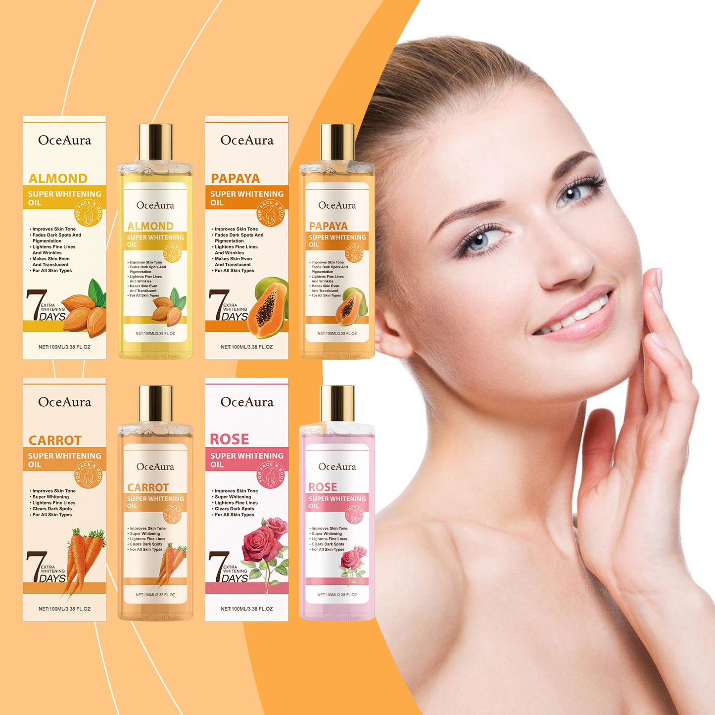 7-Day Moisturizing Body Oil with Jojoba, Papaya & Tea Tree Oil - 100ml