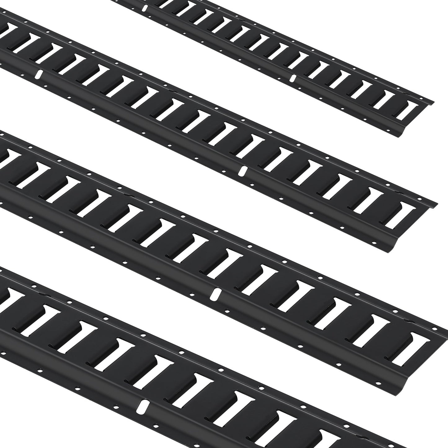 E-Track Tie-Down Rail Kit 18PCS Heavy Duty Cargo Securing System Black