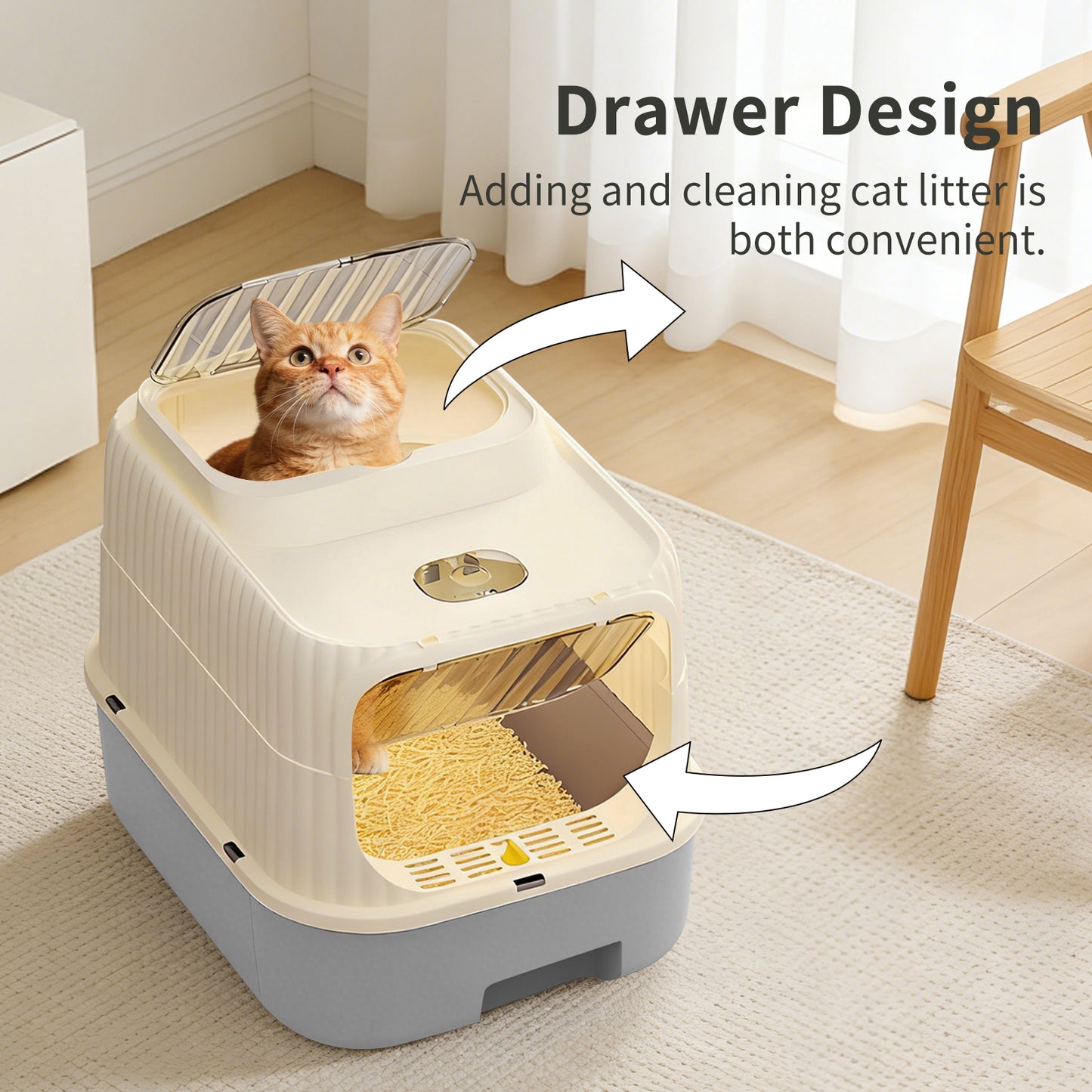 Cruiser Litter Box - Self Pickup Pet Furniture for Cats and Small Animals
