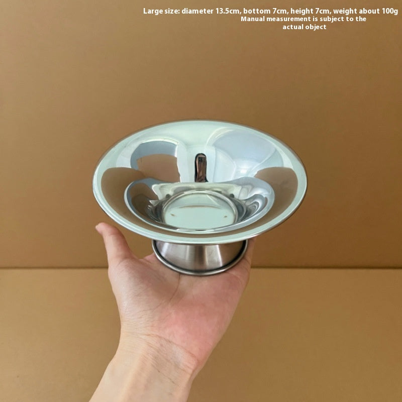 Stainless Steel Salad Bowl Ice Cream Cup Set - Modern Kitchen Storage