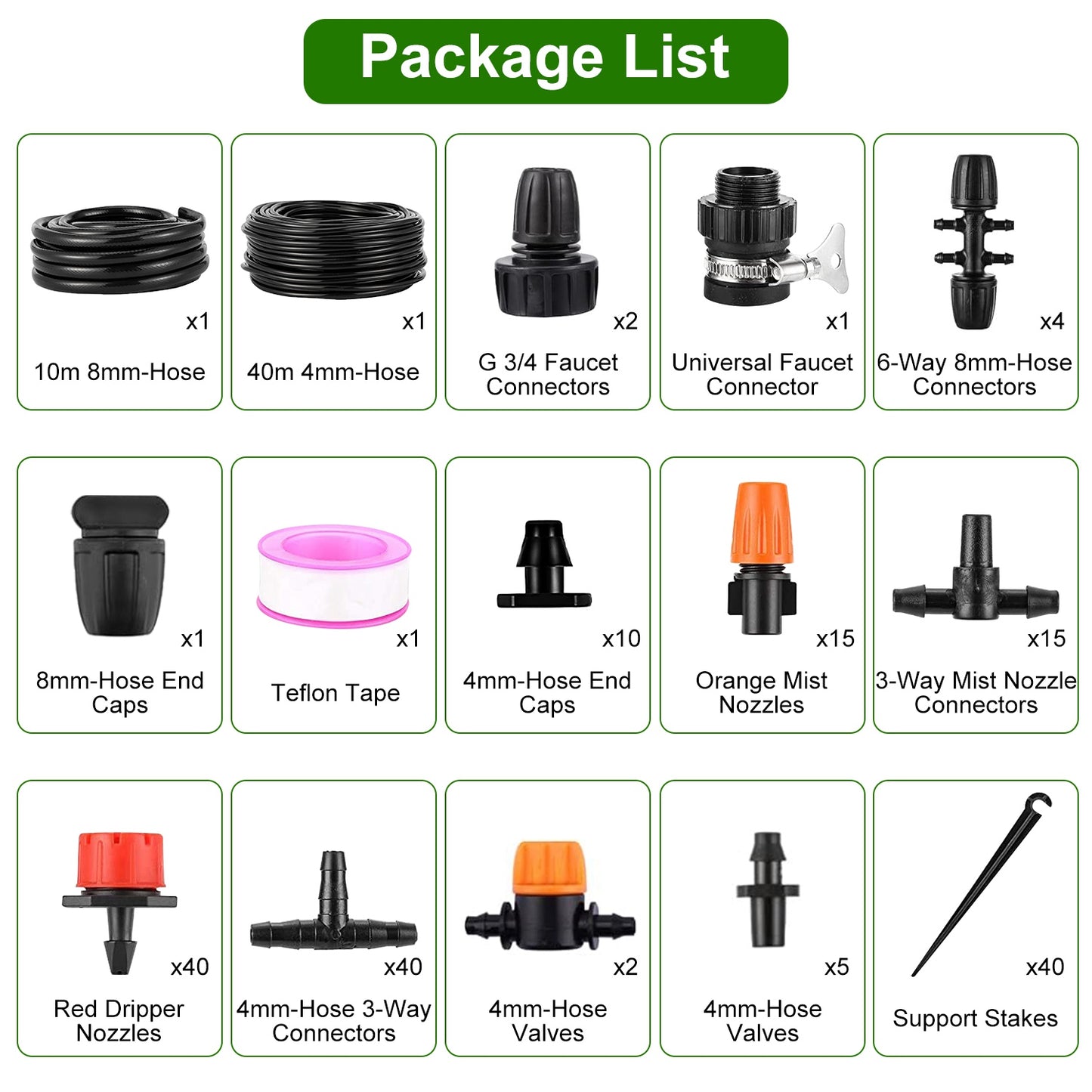 Automatic Drip Irrigation Kit for Garden & Greenhouse Watering System