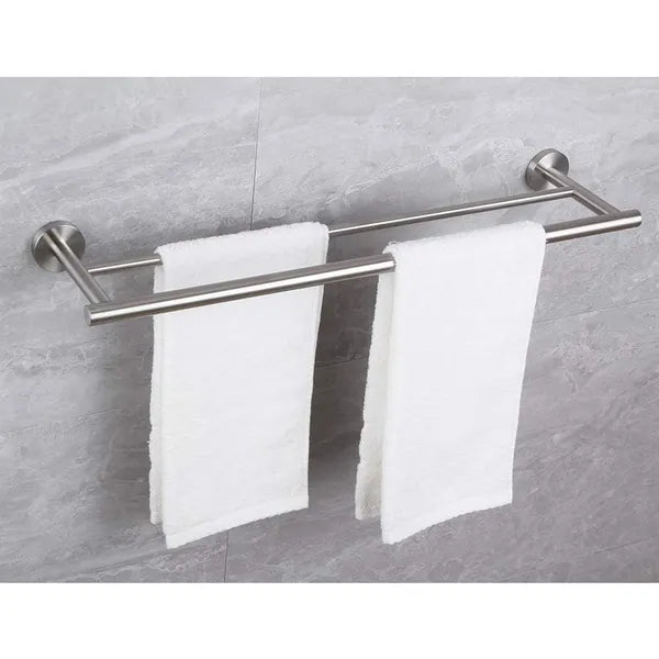23.6 Inch Stainless Steel Double Towel Bar Wall Mount Bathroom Accessories