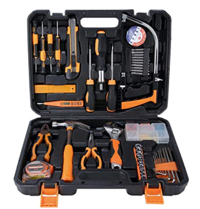 95 Piece Tool Set with Toolbox - Hand Tools, Wrench, Screwdriver & More