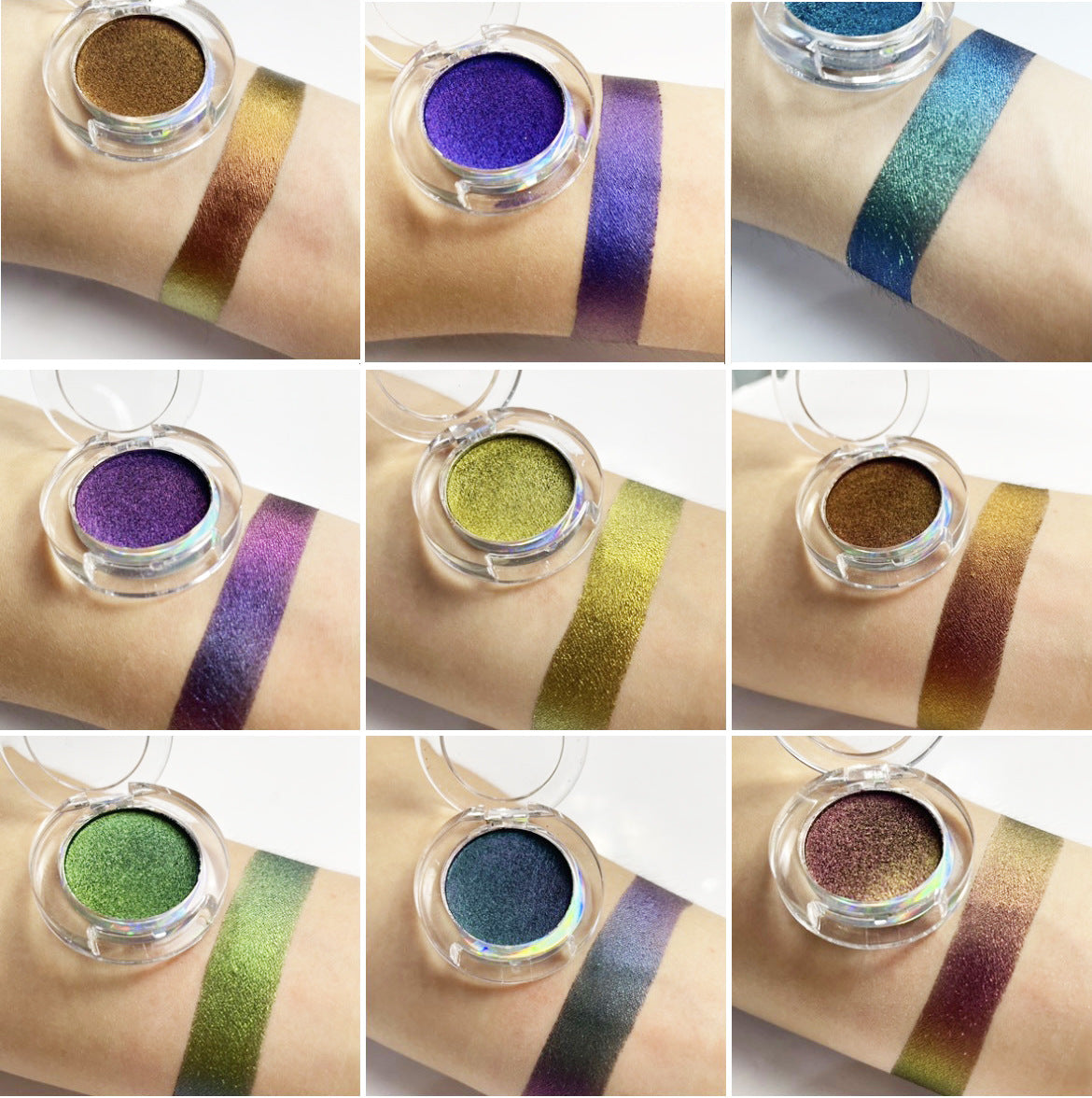 Optical Chameleon Eyeshadow with Diamond Shine - Multicolor Highlight Palette