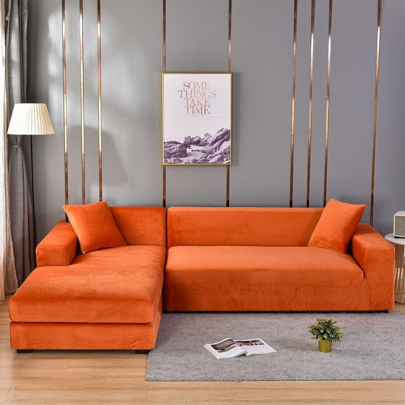 Multi-Color Sofa Cover Set for 145-185cm, 5 Seats & Pillowcases - Home Fabric Soft