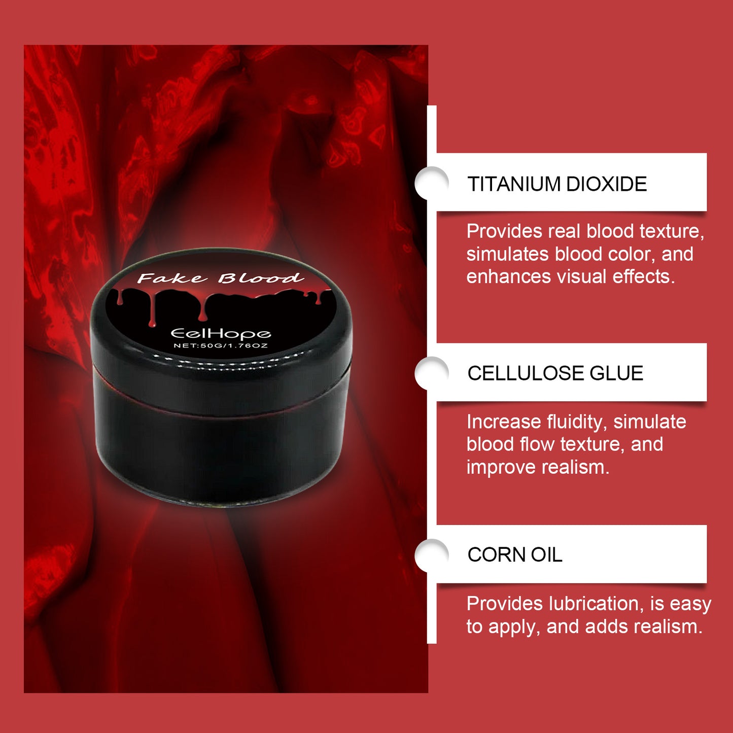 Realistic Fake Blood Gel for Halloween Cosplay - 50g