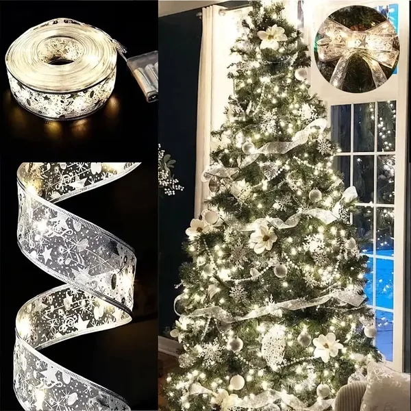 Christmas Tree Ribbon Lights - 32 Feet of LED Decorative Ribbons