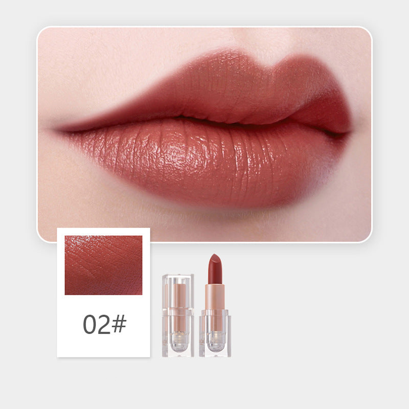 Matte Finish Crystal Square Tube Lipstick - Nourishing & Moisturizing