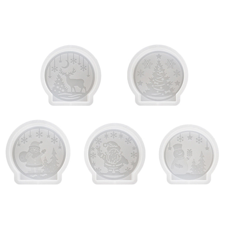 Round Snowman Candle Mold Silicone for Candle Making & Decorations