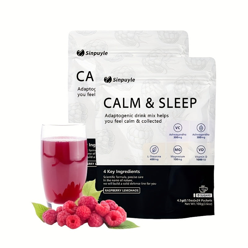 Adaptogenic Drink Mix - Raspberry Lemonade - Ashwagandha & Magnesium
