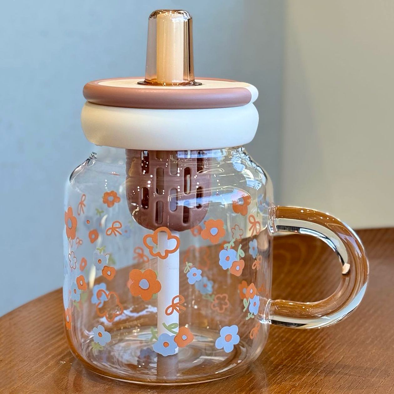 High-Temperature Resistant Borosilicate Glass Tea Water Cup 800ml | Multiple Colors