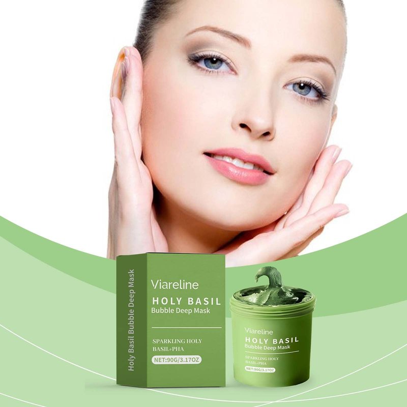 Deep Cleansing Basil Bubble Mask Set for Face Spa Care
