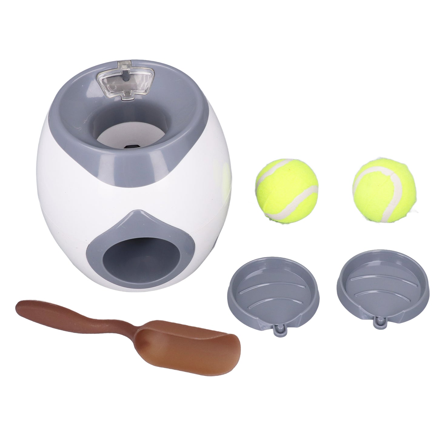 Dog Tennis Ball Feeding Toy with Spill Food Trays - Interactive Dog Puzzle