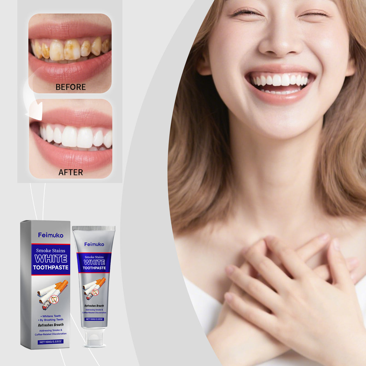 Whitening Stain Removal Toothpaste - 100g