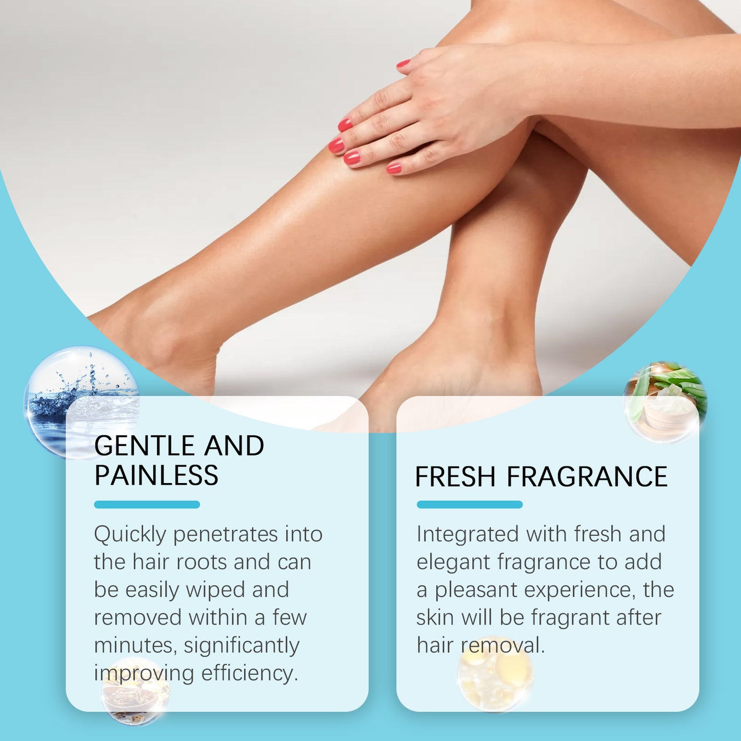 Gentle Hair Removal Spray - Moisturizing Body & Leg Hair Remover 100ml