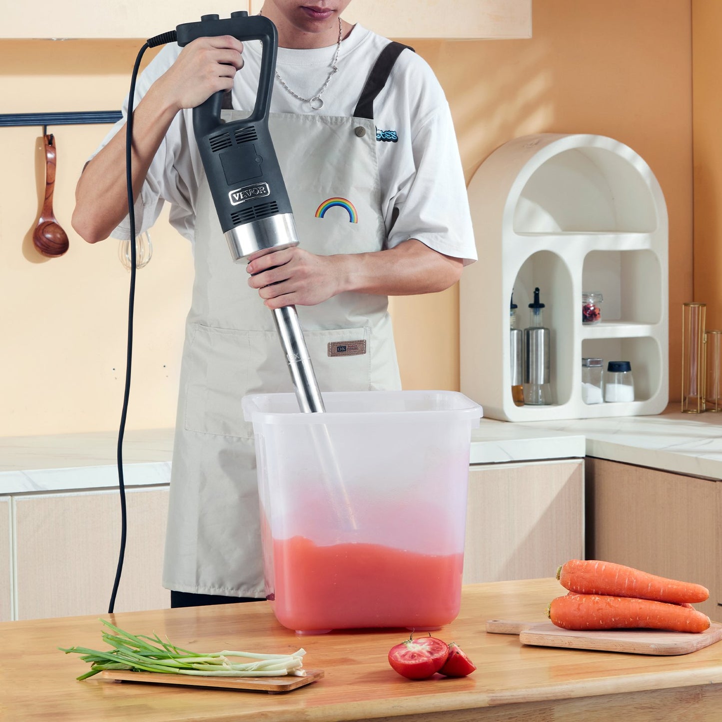 750W Heavy Duty Immersion Blender with Variable Speed Control - Black