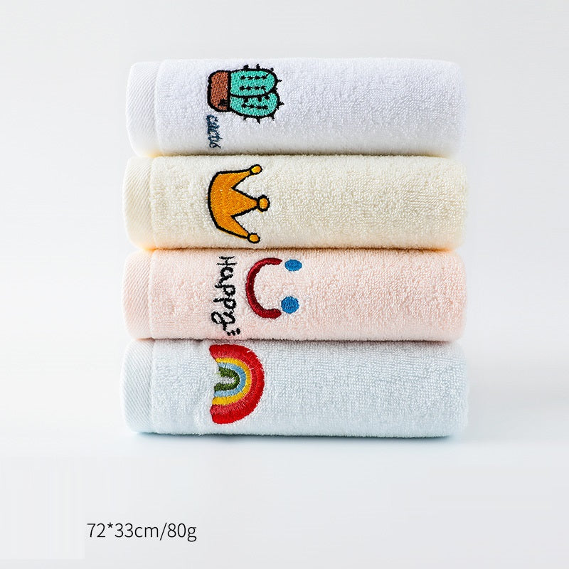 Cotton Face Towels Set - 4 Pcs Absorbent Face Washing Cloths for Men & Women