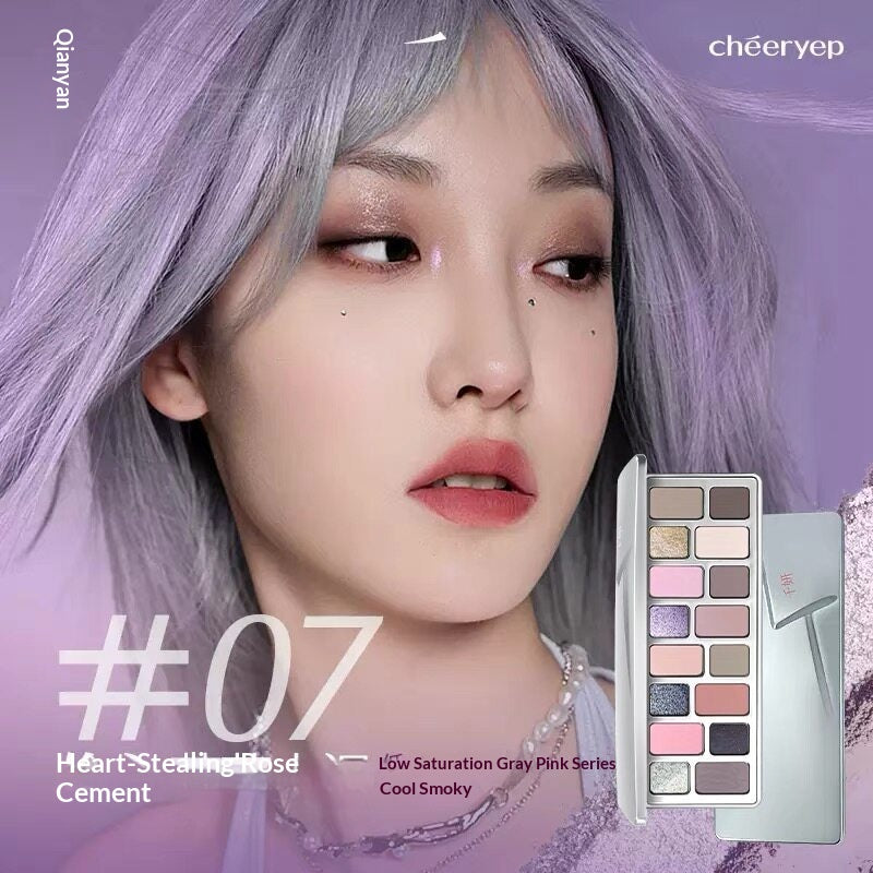 16-Color Eyeshadow Palette Matte and Shimmer Finishes for Makeup and Cosplay