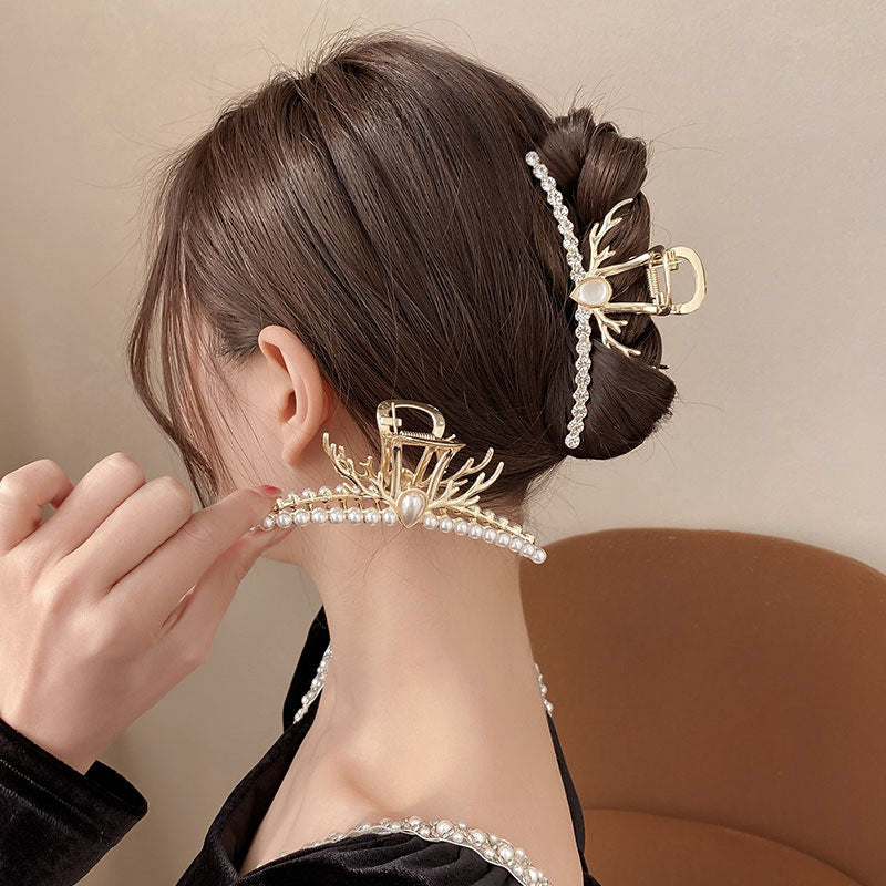 Alloy Antler Hair Claw Clip Large