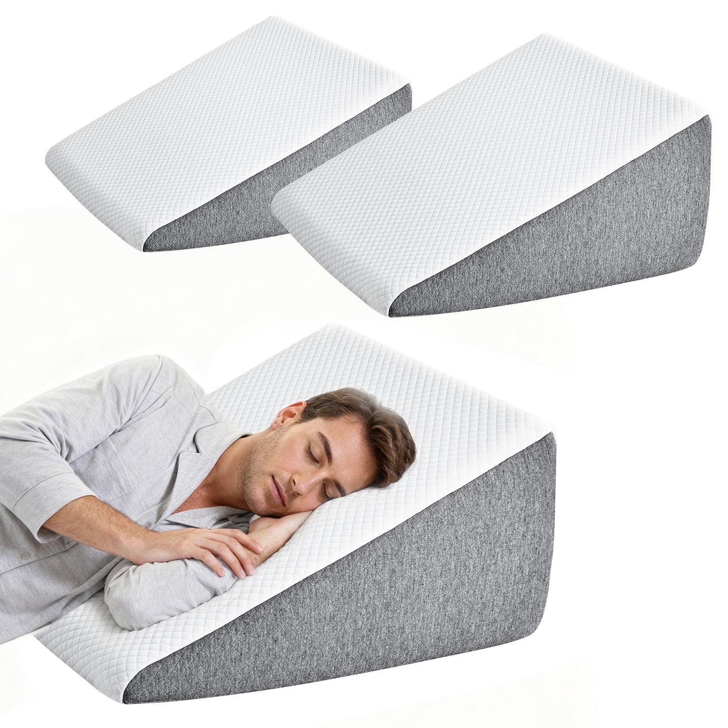 Memory Foam Wedge Pillow - Versatile Support for Comfort