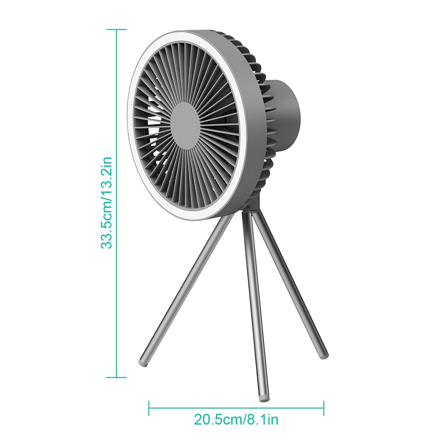Portable Camping Fan with Lantern - 10000mAh Rechargeable Battery
